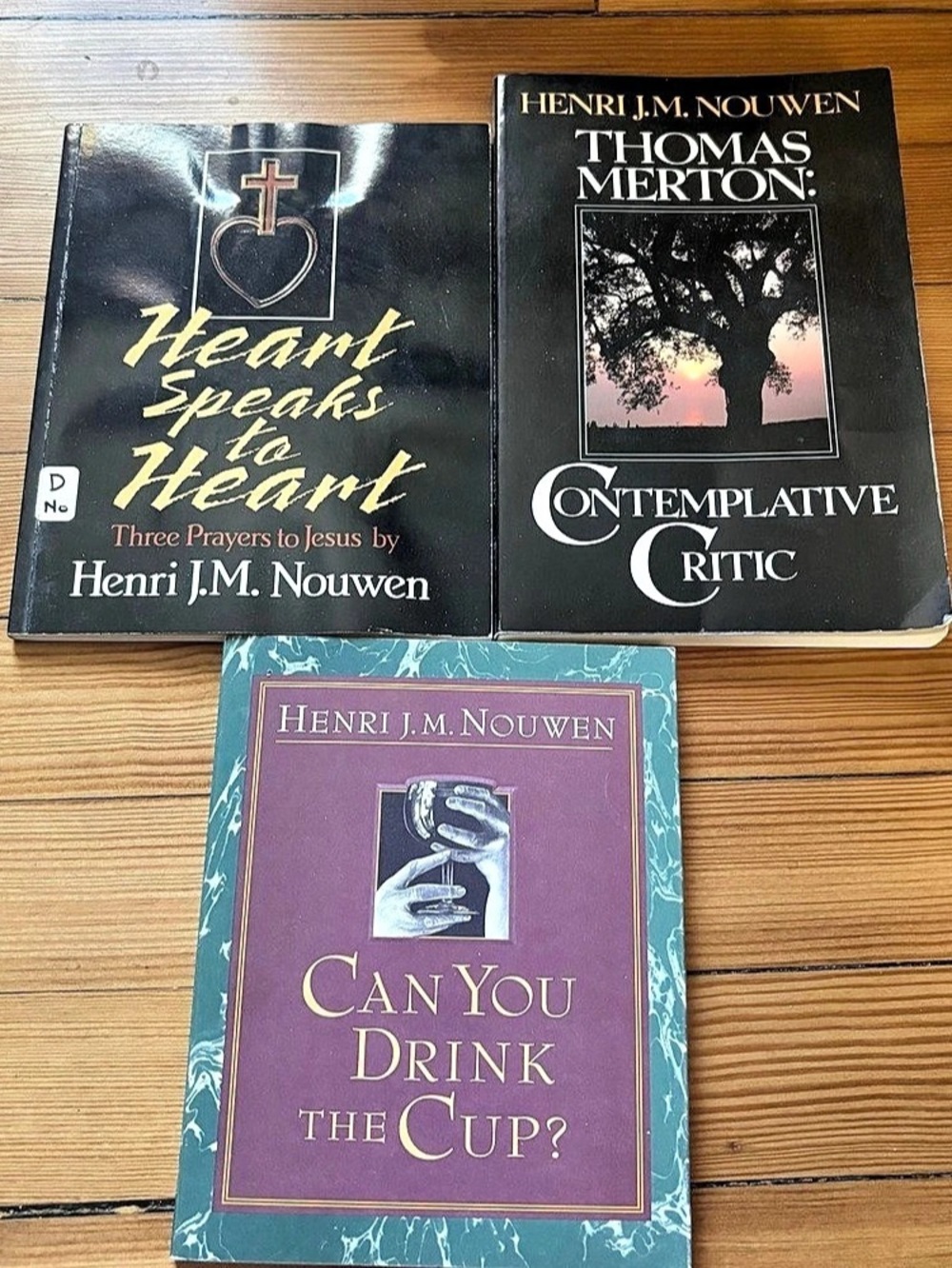 Henri J.M. Nouwen 3 Book Lot - Can You Drink, Contemplative Critic, Heart Speaks